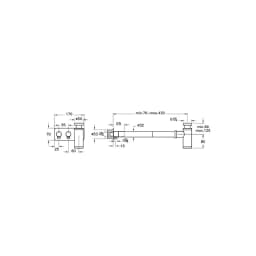Vitra Asimetrik Rozetli Mat Siyah Lavabo Sifon Seti A4515636WTC görsel 2