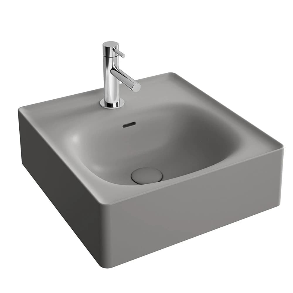Vitra Equal 45x45 Cm Dikdörtgen Mat Taş Gri Çanak Lavabo 7240B476-0631