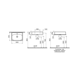 Vitra Equal 60x45 Cm Dikdörtgen Mat Taş Gri Çanak Lavabo 7241B476-0631 görsel 2