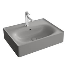 Vitra Equal 60x45 Cm Dikdörtgen Mat Taş Gri Çanak Lavabo 7241B476-0631 görsel 1