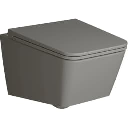 Vitra Equal Mat Taş Gri Rim-ex Kanalsız Asma Klozet - 7245B476-0090 görsel 1