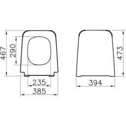Vitra Equal Slim Yavaş Kapanan Mat Taş Gri Klozet Kapağı - 119-476R009 görsel 2