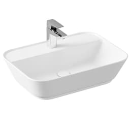 Vitra Geo 60x43 Cm Dikdörtgen Mat Beyaz Çanak Lavabo 7426B001-0041 görsel 1