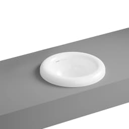 Vitra Liquid 40x40 Cm Yuvarlak Tezgahüstü Lavabo 7311B403-0016 görsel 1