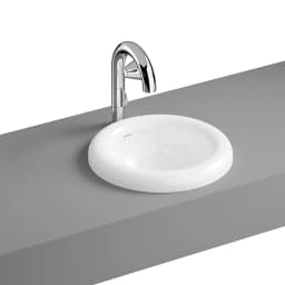Vitra Liquid 40x40 Cm Yuvarlak Tezgahüstü Lavabo 7311B403-0016 görsel 2