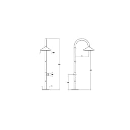 Vitra Liquid Açık Hava Yerden Paslanmaz Çelik Duş Kolonu A42778 görsel 2