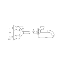 Vitra Liquid Duvardan Parlak Siyah Lavabo Bataryası A4274839 görsel 3