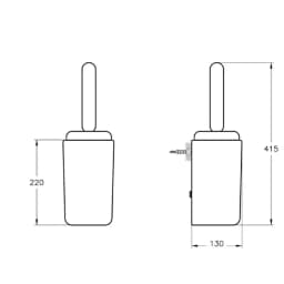 Vitra Liquid Duvardan Tuvalet Fırçalığı A44566 görsel 3