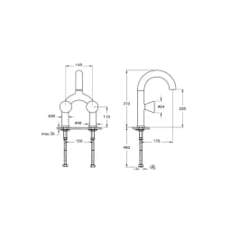 Vitra Liquid Parlak Siyah Lavabo Bataryası A4274739 görsel 2