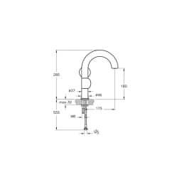 Vitra Liquid Parlak Siyah Lavabo Bataryası A4274939 görsel 2