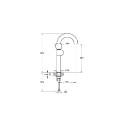 Vitra Liquid Parlak Siyah Yüksek Lavabo Bataryası A4279439 görsel 2