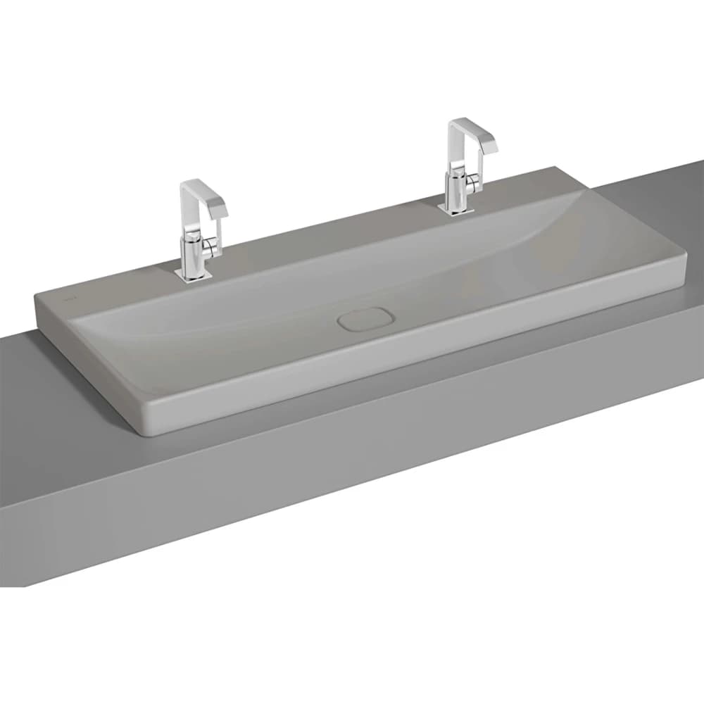 Vitra Metropole 120x47 Cm Mat Taş Gri Çanak Lavabo - 7530B476-0937