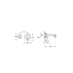 Vitra Origin 2 Rozetli Ankastre Lavabo Bataryası A42581 görsel 5