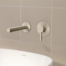 Vitra Origin 2 Rozetli Fırçalanmış Nikel Ankastre Lavabo Bataryası A4258134 görsel 2