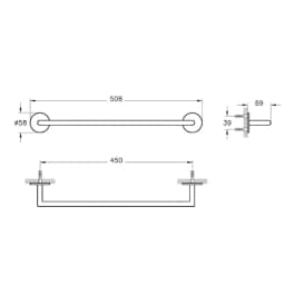 Vitra Origin 45 Cm Havluluk A44886 görsel 3