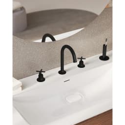 Vitra Origin Classic 3 Delikli Mat Siyah Lavabo Bataryası A4289136 görsel 2