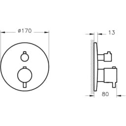 Vitra Origin Soft Bakır Ankastre Termostatik Duş Bataryası - A4267229 görsel 2