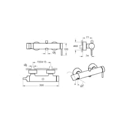 Vitra Origin Fırçalanmış Nikel Banyo Bataryası A4261934 görsel 3