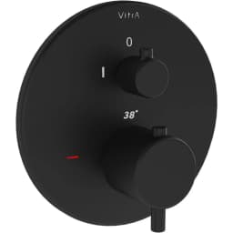 Vitra Origin Mat Siyah Ankastre Termostatik Duş Bataryası - A4267236WTC görsel 1