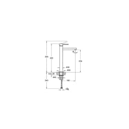 Vitra Origin Mat Siyah Yüksek Lavabo Bataryası A4255836WTC görsel 2