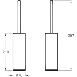 Vitra Origin Yerden Fırçalı Bakır Tuvalet Fırçalığı - A4489324 görsel 2