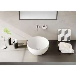 Vitra Outline 40x40 Cm Yuvarlak Mat Beyaz Çanak Lavabo 5992B401-0016 görsel 2