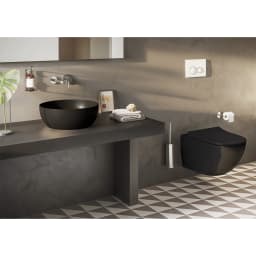 Vitra Outline 40x40 Cm Yuvarlak Mat Siyah Çanak Lavabo 5992B483-0016 görsel 2