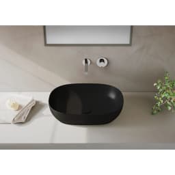 Vitra Outline 60x40 Cm Oval Mat Siyah Çanak Lavabo 5995B483-0016 görsel 2