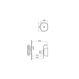 Vitra Plural 45x38 Cm Oval Mat Siyah Çanak Lavabo 7811B483-0016 görsel 3
