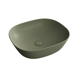 Vitra Plural 45x38 Cm Oval Mat Yosun Yeşili Çanak Lavabo 7810B475-0016 görsel 1