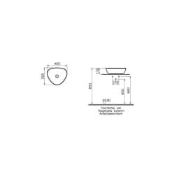 Vitra Plural 45x40 Cm Üçgen Mat Kil Beji Çanak Lavabo 7812B474-0016 görsel 2