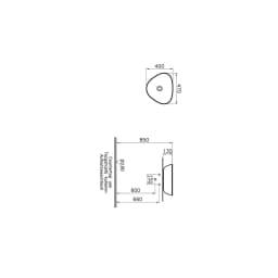 Vitra Plural 45x40 Cm Üçgen Mat Siyah Çanak Lavabo 7812B483-0016 görsel 3