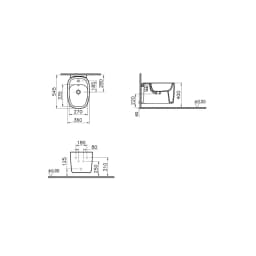 Vitra Plural 55 Cm Mat Beyaz Asma Bide 7831B401-0288 görsel 3
