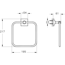 Vitra Root Kare Havluluk - A44803 görsel 2