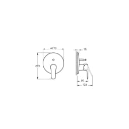 Vitra Root Round Fırçalanmış Nikel Ankastre Banyo Bataryası A4272734 görsel 2