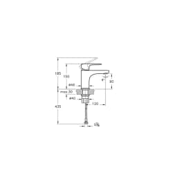 Vitra Root Round Fırçalanmış Nikel Lavabo Bataryası A4270534 görsel 2