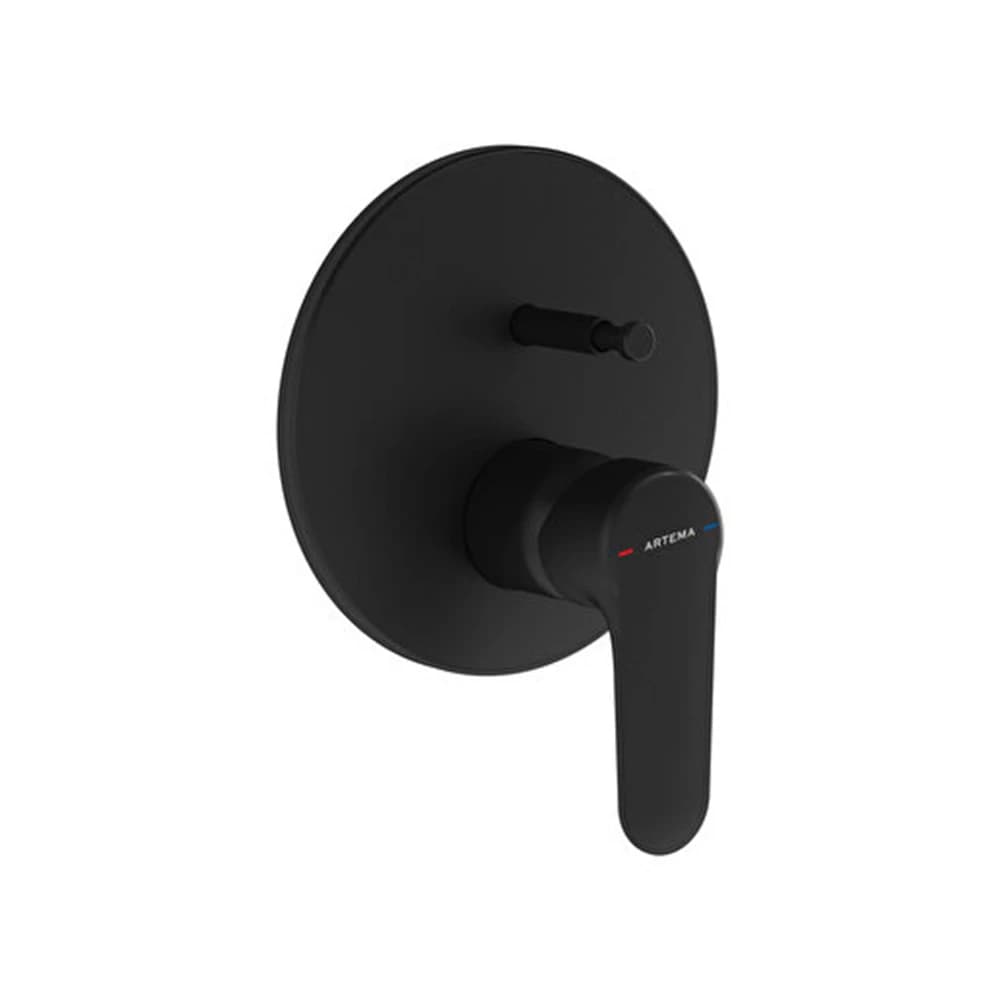 Vitra Root Round Mat Siyah Ankastre Banyo Bataryası A4272736