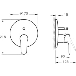 Vitra Root Round Soft Altın Ankastre Banyo Bataryası - A4272774 görsel 2
