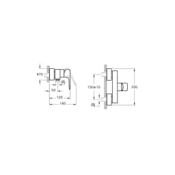 Vitra Root Square Temassız Çift Su Girişli Pilli Lavabo Bataryası A47126 görsel 2