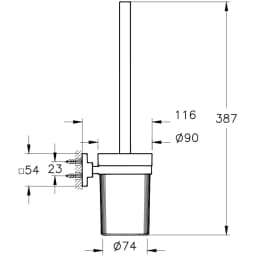 Vitra Root Mat Siyah Tuvalet Fırçalığı - A4481136 görsel 2