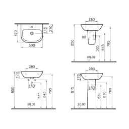 Vitra S20 50x42 Cm Lavabo 5501L003-0001 görsel 2