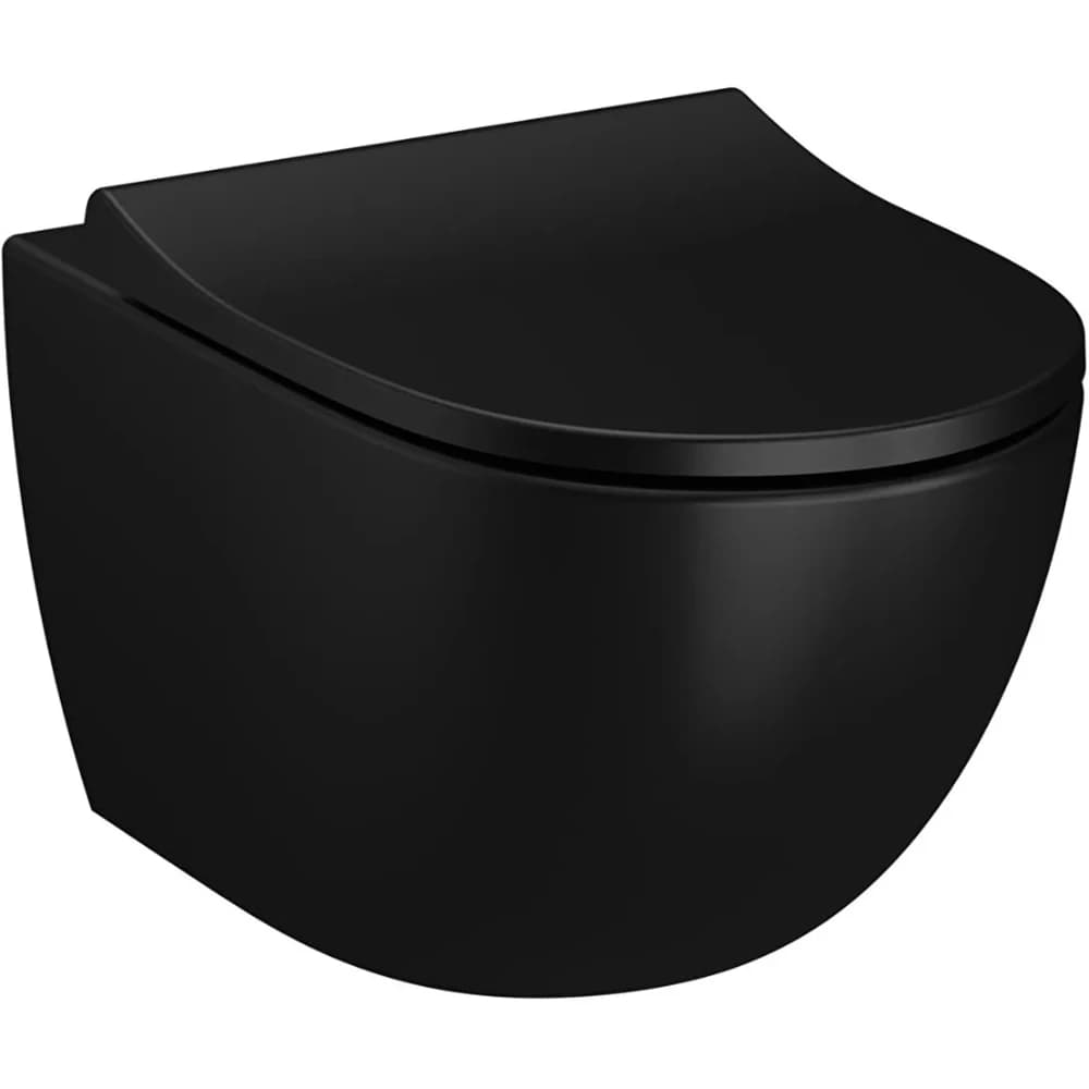 Vitra Sento Mat Siyah Rim-ex Kanalsız Asma Klozet - 7748B083-0559