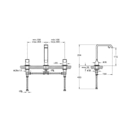 Vitra Suit 3 Delikli Parlak Siyah Lavabo Bataryası A4278439 görsel 4