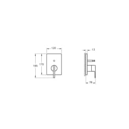 Vitra Suit Parlak Siyah Ankastre Banyo Bataryası A4283839 görsel 2