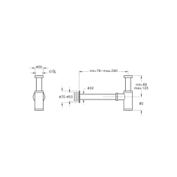 Vitra T Tipi Fırçalanmış Nikel Lavabo Sifonu A4512334 görsel 2