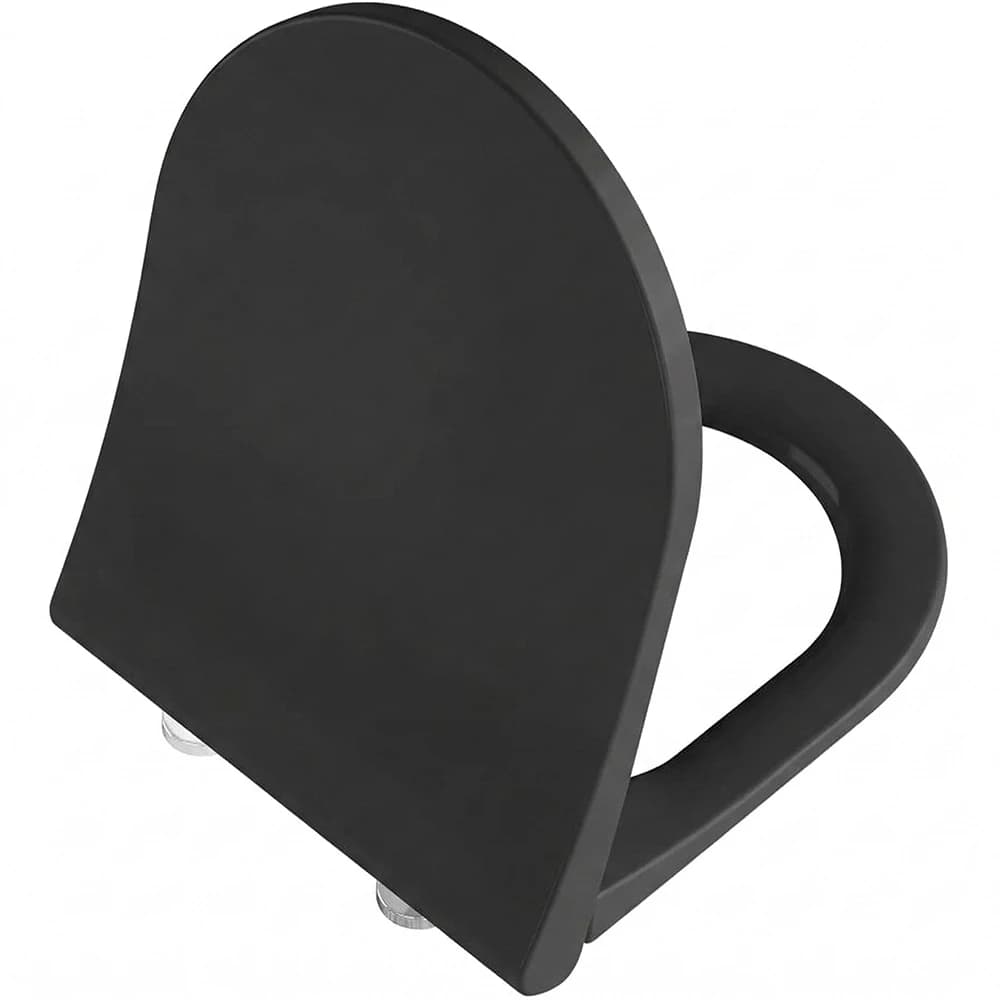 Vitra Universal Round Slim Yavaş Kapanır Mat Siyah Klozet Kapağı - 231-483R009