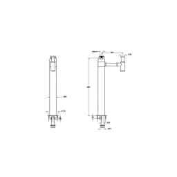 Vitra Yerden Mat Siyah Lavabo Sifonu A4516136WTC görsel 2