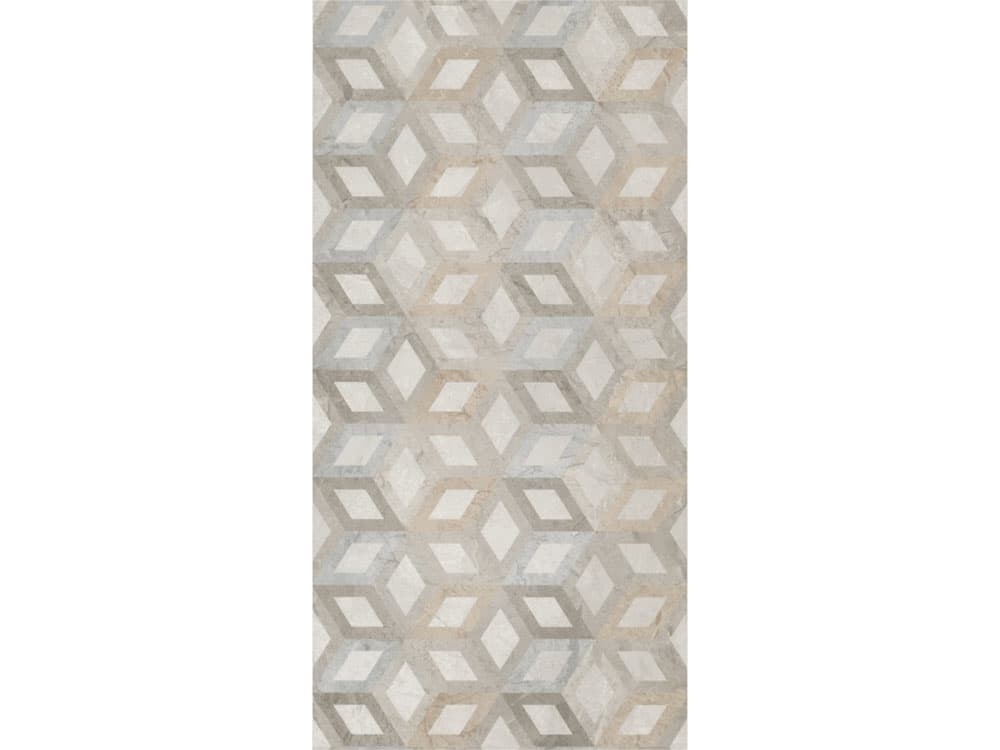 İda Seramik Fon-50233 Tuna Geo Dekor Kemik Kahve X 30x60