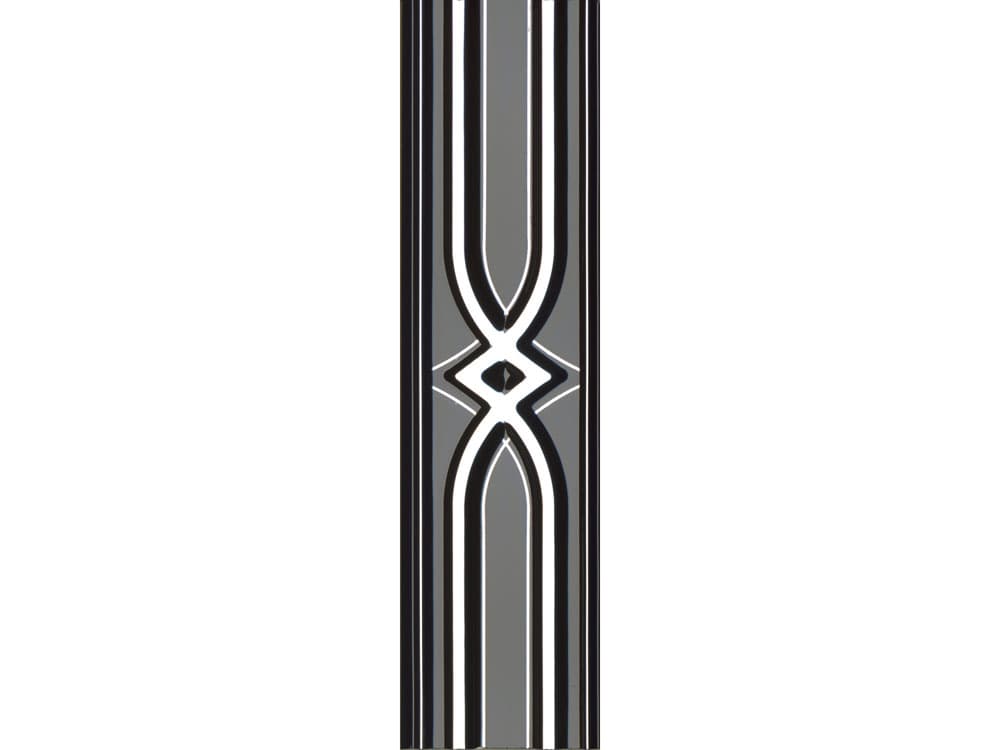 Çanakkale Seramik Der-8435 R J Adore Siyah Bordür Platin 8X30 R