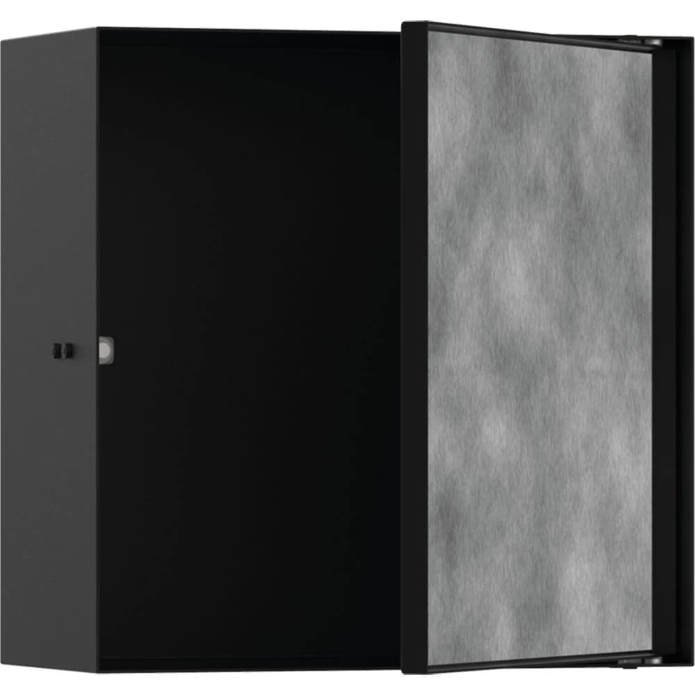 Hansgrohe XtraStoris Rock 30x30x14 Cm Satin Siyah Seramik Kaplanabilir Kapaklı Duvar Nişi